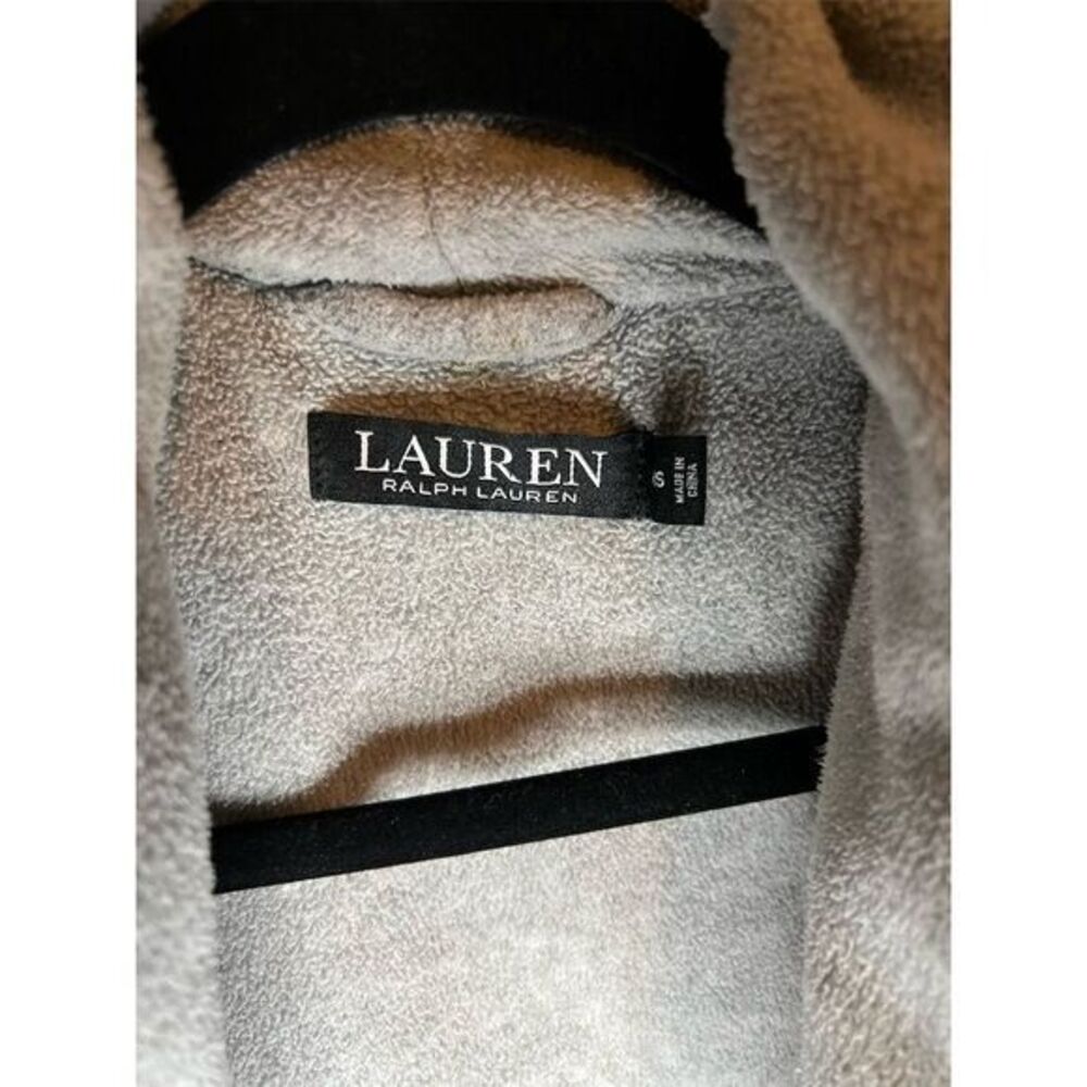 Lauren Ralph Lauren Women's XS Gray Kimono Fleece Robe Shawl Collar - Picture 8 of 10